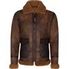 Infinity Leather Uomo Antico Marrone B3 pelle di Pecora Giacca Montone Aviatore Pilota Air Force