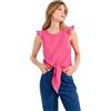 Molly Bracken top t-shirt rosa effetto stropicciato art. T922ACP