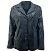 Infinity Giacca Blazer In Pelle Nera Slim-Fit Vintage Retro Da Donna