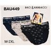 Baci & Abbracci 6 Slip uomo baci & abbracci bau449 in cotone elasticizzato colorato logato