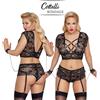 Cottelli Collection BONDAGE SET Lingerie Bra Crotchless Panties Completo Intimo