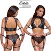 Cottelli Collection Bondage Completo Lingerie Top Briefs Thigh Straps Restraints