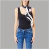 Liu Jo foulard nero zebrato stampato mis. 90X90 con scatola regalo 2F5084T0300