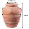 Orcio Anfora Toscano Toscana in Terracotta galestro con timbro originale arredo
