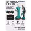 Forbice Potatura a batteria+ Motosega da 6 Pollici KIT SEGA + FORBICI