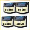 Faretto da Esterno 248 LED Faro da Parete 4PZ Panello Solare Rilevatore Moviment