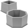Stampo per vaso in cemento 2 pezzi: stampo in silicone per fioriere esagonali