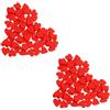 100 pezzi di legno a forma di cuore rosso segni di legno di San