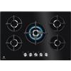 Electrolux Piano Cottura 5 Fuochi 74cm Gas 1 Bruciatore Wok Vetro Nero KGG75372K ELECTROLUX
