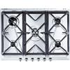 Smeg Piano Cottura 5 Fuochi Smeg a Gas 1 Wok Doppia Corona 70 cm Incasso SRV576GH5