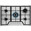 Electrolux Piano Cottura 5 Fuochi 75 cm Electrolux a Gas 1 Wok 75 cm Incasso Inox KGS7536SX