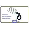 Universale Resistenza Bistecchiera Griglia elettrica Con Manico Interruttore 2000W Universa