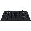 Whirlpool Piano Cottura a Gas 5 Fuochi 73 cm in Vetro Nero GOA 7523/NB1 Whirlpool