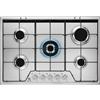 Electrolux Piano Cottura 5 Fuochi 75 cm Electrolux a Gas Incasso Inox KGS7534SX