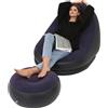 AntDau71 Poltrona sofà gonfiabile con poggiapiedi comfort stabile resistente
