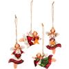 4pcs Natale adorabili ornamenti angeli decori decors angelo ornamenti sospesi