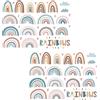 2 set pratico adesivo murale cartoon cloud e arcobaleno decalcomanie per