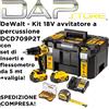 DeWalt - Trapano a percussione DCD709P2T con inserti + flessometro 5m in valigia
