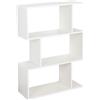 Does not apply Libreria Scaffale 97 X 70 X 25 Cm WM072-WM Scaffalatura Con 3 Ripiani Bianca Opa