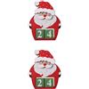 Calendari dell'avvento natalizio in legno creativo Decorazioni a forma di uomo