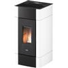 Cadel Stufa a Pellet Ventilata 8,5 kW 5 Stelle Bianco Cristal 9 T1 7025033 Cadel
