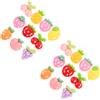 10 pezzi di perline di frutta in resina, ciliegia, fragola, uva, ,