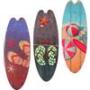 3 pezzi Wall Art Art Wooden Surf Board Decorazione Mura