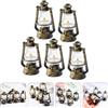 5pcs Miniature Retro Kerosene Lamp Model Play House Micro Paesaggio Ornament