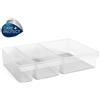 CARE+PROTECT CONTENITORI ORGANIZER FRIGORIFERO, 3 MISURE, TRASPARENTI CFSC4013