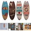 3 pezzi Wall Art Art Wooden Surf Board Decorazione Mura