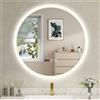 Puluomis φ50/60/70cm Specchio da Bagno con Illuminazione Touch Screen Antifog