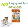 100 TRAVERSE ASSORBENTI PER CANE 60x60 CM TAPPETINI IGIENICI CUCCIOLI