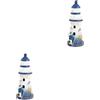Faro di stile Art Art Craft Lighthouse Wooden Model Desktop