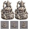 2 pezzi in ottone statua del della ricchezza statua di Buddha retrò