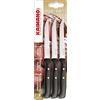 Fiskars Kaimano KPM031403N Premium Coltelli Bistecca, Acciaio Inossidabile, Nero 3 unità