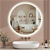 Puluomis φ50/60/70cm Specchio da Bagno con Illuminazione Touch Screen Antifog