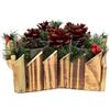 DUESSE P/CANDELE STELLA LEGNO C/PIGNE E BACCHE