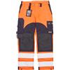 BLÅKLÄDER Blaklader 158815135389D100 - Pantaloni da lavoro per indurimento, High Vis, colore: Arancione/Blu marino, D100