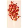 Worth Imports - Spray in acero giapponese, con 45 foglie, rosso, 66 cm