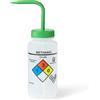 United Scientific™ UniSafe™ Bottiglia per lavaggio ventilata in LDPE a bocca larga, metanolo, 500 ml, 4 colori, confezione da 6