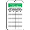 Accuform TRM105CTP PF-Cardstock Mini Tag, LegendEmergency Shower and Eye WASH Test Record, 4-1/4 Length x 2-1/8 Width x 0.010 Thickness, Green/Black on White (Pack of 25)