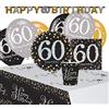 amscan Set Compleanno Brillanti Festeggiamenti Oro 60 Anni
