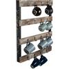 J JACKCUBE DESIGN Porta tazze da caffè da parete in legno rustico con 16 ganci appendiabiti per casa, cucina Display Storage e raccolta: MK519A