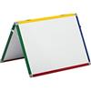 Bi-Office Schoolmate Desktop, Lavagna Per Bambini Da Tavolo, Lavagna Bianca Magnetica Portatile, Bifacciale Con Lato Quadrettato E Un Lato Liscio, Con Cornice Multicolore, 60x45cm