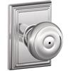 SCHLAGE Addison Collection F40GEO625ADD - Manopola georgiana per la privacy, cromata brillante
