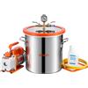 VEVOR Kit Pompa per Vuoto 3,5 CFM 99 L/min Camera per Vuoto 18,92 L Tubo 1,5 m