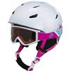 Tecnopro Pulse JR HS-016 + Freeze 2. Casco da sci WHITE/PINK, XXS
