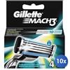 Gillette 10x Bundle Gillette Ricambi Lamette Mach3 4 Pezzi