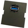 Schulte, EVOline Cambiare Modulo 1 X USB 3.0 tipo a, Nero, 1599 0330 0600