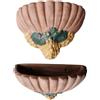 Vaso Gerla Vasca Fioriera Uva da appendere a parete in terracotta decorata cm 40